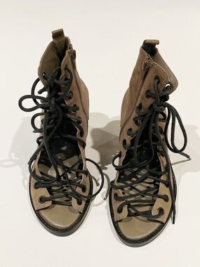 Ann Demeulemeester Camoscio laceu-up boots